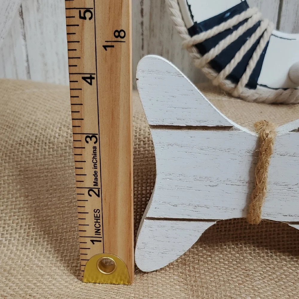 Wood Life Preserver Wall Decor Nautical Beach Coastal Wall Hanging & Wood Fish